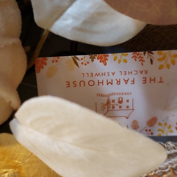 The Farmhouse Rachel Ashwell NWT Ivory Pumpkins, Mums Fall Leaves Lighted Wreath - Picture 3 of 7